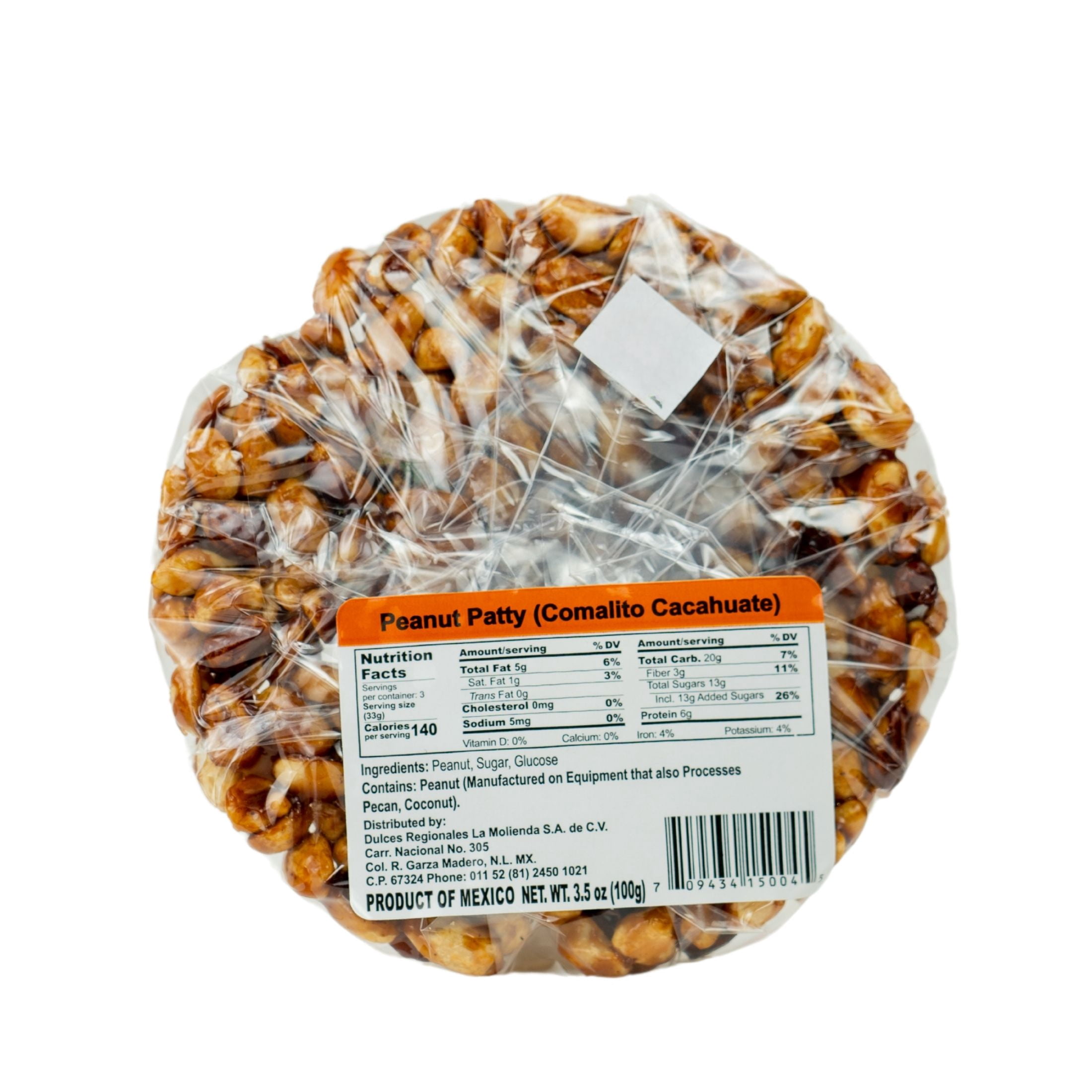 La Molienda Peanut Patty, 3.5 Oz.