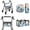 Hummingbird Cherry Blossom, variant on TSOVTHRID Hummingbird Cherry Blossom Print Walker Accessories Set of 3, Stretchy Rollator Walker Seat and Back Rest Covers Foldable Underseat Storage Bag Fit for Most Rollator