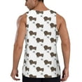 thumbnail image 3 of Easygdp Dachshund Dog Men's Tank Top, Sleeveless Muscle T Shirts, Breathable, Quick-Dry, Loose for Gym, Running, Fitness - 4X-Large, 3 of 9
