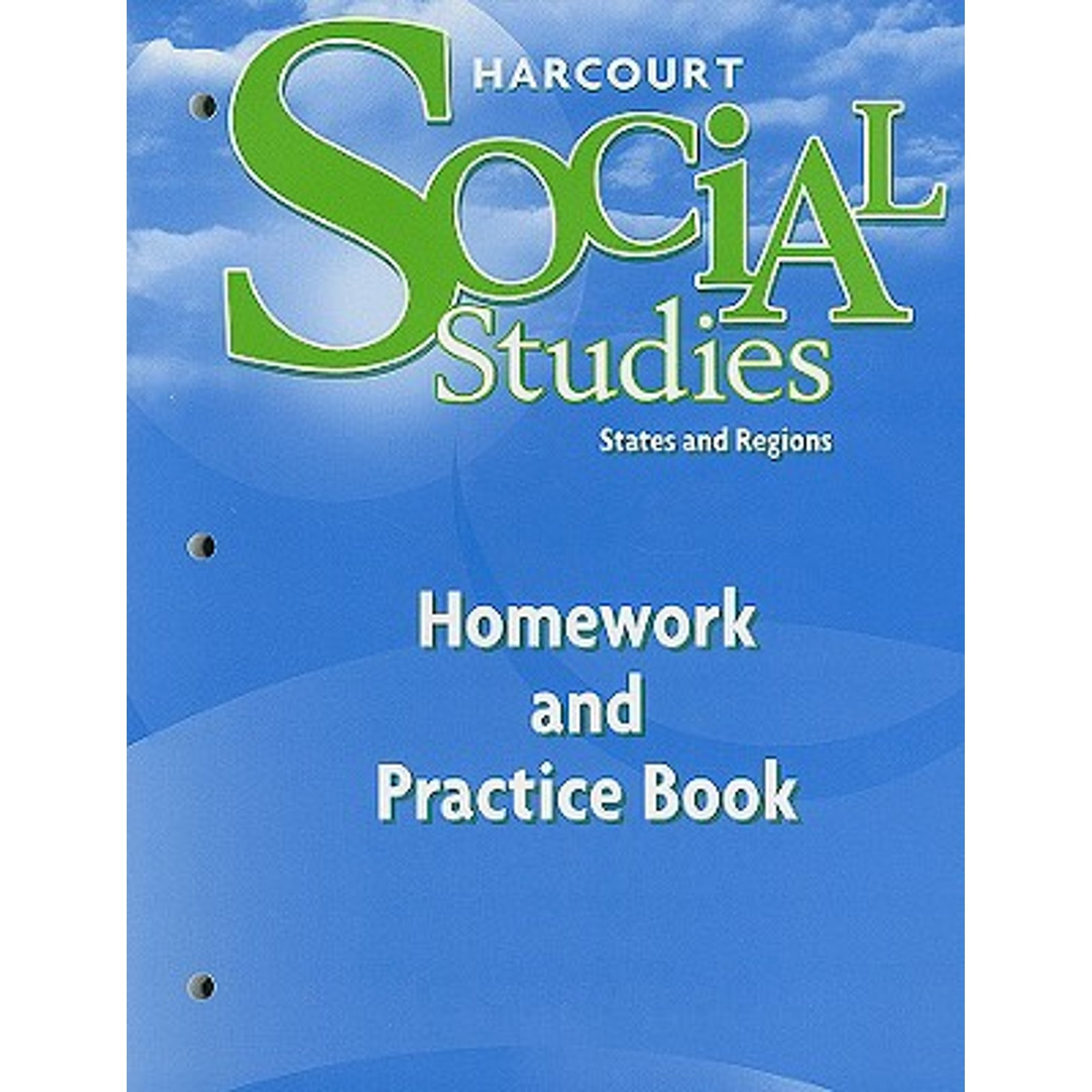 and　Harcourt　Homework　Grade　Book　Social　Student　Studies　Edition　Practice　States　and　Regions