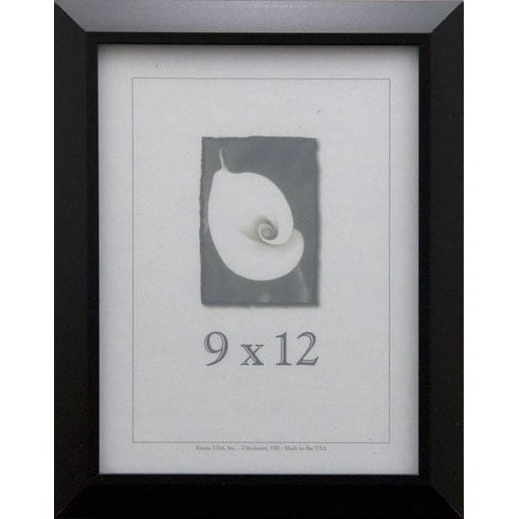 Frame USA 9" x 12'' Acrylic/Plastic Picture Frames, Black