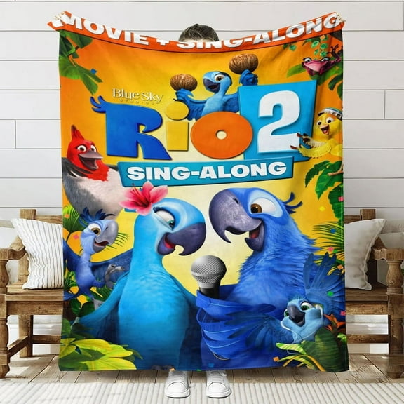 Movie Rio Throw Blanket Gifts for Fans Lover Girls Boys Women Present Hoodie Him Bed 60"x80"