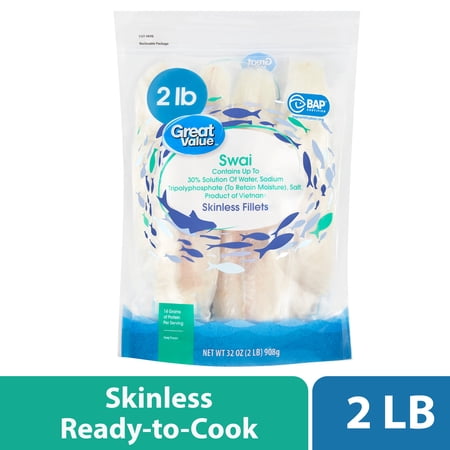 Great Value Frozen Swai Fillets, 2 lb