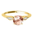 thumbnail image 2 of Mauli Jewels Rings for Women 0.85 Carat Diamond And Moragnite Ring 4-prong 14K Yellow Gold, 2 of 7