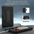 thumbnail image 6 of ELEHOLD Rugged Hybrid Case for Walmart Onn 8 Inch Gen 3 2022(Model:100071483), Tri-Layers Hard PC Soft Silicone Hidden Kickstand Anti-Scratch Shockproof Heavy Duty Case for Kids Men Women,Black, 6 of 9
