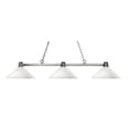 thumbnail image 1 of 3 Light Island, Billiard Light With Angle Mottle Opal Glass Shades, 1 of 1