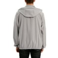 thumbnail image 2 of SAYFUT Men's Windbreakers Waterproof Windproof Lightweight Jacket with Hoodie Full Zip Breathable Outdoor Running Golf Cycling Rain Coat Jacket,Black/Gray M-3XL, 2 of 8