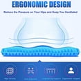 thumbnail image 5 of 20 Gel Seat Cushion for Long Sitting Pressure Relief Wheelchair Cushion for Pressure Sores Back Sciatica Tailbone Pain Relief Cushion NonSlip Butt Pillow for Office Home Car, 5 of 8