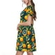thumbnail image 2 of Easygdp Fresh Orange para Vestido Transpirable de Mujer, Vestido Suelto de Manga Corta con Pliegues y Bolsillos para el Verano, 2 of 6