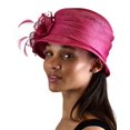 thumbnail image 3 of C.C Women's Sinamay Kentucky Derby Wedding Church Dress Hat, 1711 Fuchsia, 3 of 3