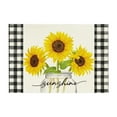 thumbnail image 2 of TIELUTT Napperons en Lin Tournesol Joyeux Melon D\'eau Ensemble de Table Ronde Durable Ensemble de Tapis de Table de Cuisine Ensemble de Table à Manger Haute pour 4 Napperons Ronds Intérieur Napperons Durs Intérieur, 2 of 6