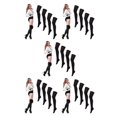 thumbnail image 1 of ZLight 4pair Odorless Knee High Stockings Easy To Wear All Body Shape Suitable Stylish Sports Socks Balck 5Set, 1 of 6