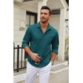 thumbnail image 2 of COOFANDY Men's Button Down Long Sleeve Dress Shirts Wrinkle Free Athletic Fit Untucked Shirt, 2 of 6