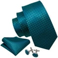 thumbnail image 2 of Barry.Wang Classic Ties for Men Formal Business Wedding Solid Paisley Necktie Set, 2 of 4