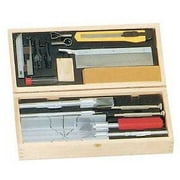 Deluxe Knife & Tool Set: Knives, Blades, Gouges, Routers, Mitre Box, Screwdrivers, Awl (Wooden Box) (replaces XAC-5087)
