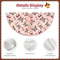 thumbnail image 4 of Daiia Beautiful Butterflies and Hearts Drawing Merry Christmas Tree Skirt , Xmas Large Lace-up Tree Skirt, Santa Snowflakes Rustic Home Decorations New Year Party Farmhouse Decor-30", 4 of 7