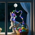 thumbnail image 2 of Easter Rabbit Window Lights Suction Cup Hanging Colorful Rabbit Silhouette Lights BatteryPowered Spring Easter Decorations Indoor for Window Wall Home Party Supplies, 2 of 7