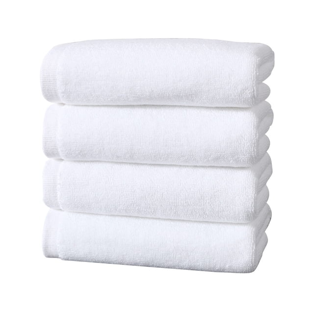 4 piezas 35x75 cm algodón espesado toallas faciales toallas de baño blancas toallas para lavar la cara para hotel salón de belleza
