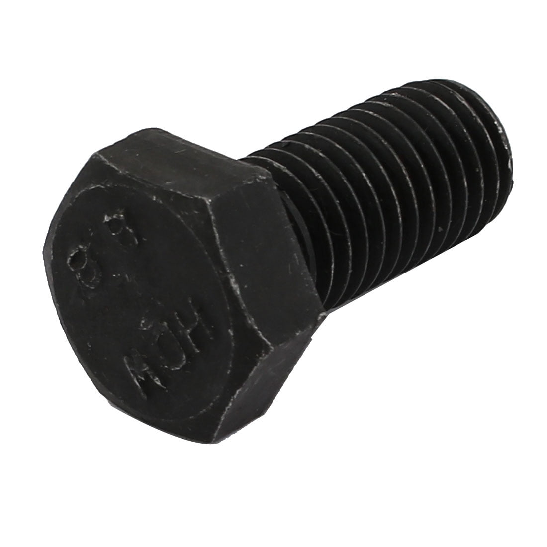 8.8 Grade M14x30mm Full Threaded Left Hand Thread Hex Head Bolt Black
