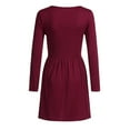 thumbnail image 2 of Tidyack , le Plus Vendu, Chemise de Maternité Froncée, Haut en Coton Extensible, Col Rond Doux, pour le Quotidien, Tenue de Grossesse Confortable, Matériau Respirant, Vêtements de Maternité Décontractés / Mélange de Coton, Bordeaux, 2 of 9