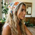 thumbnail image 3 of Crochet Hair Scarf,Cute Crochet Headband,Floral Hair Scarf, Bohemian Triangle Bandana Set for Women,Daily Styling,Photography,Outdoor,Travel, 3 of 5