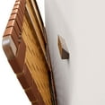 thumbnail image 4 of Sparta Weave Wall-Mount Vegan Leather Twin Headboard in Walnut Brown, 4 of 8