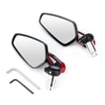 thumbnail image 1 of 2pcs Motorcycle CNC Handle Aluminum Plane Rear View Side Mirror Reflector Accessory(Red ), 1 of 9