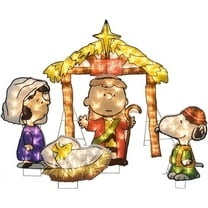 Peanuts 2D LED Lights Pre-Lit Yard Art Décor Nativity Pageant 5-Piece Set 32"