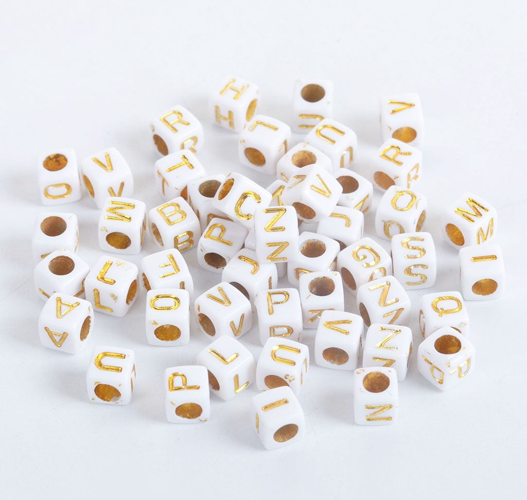 acrylic letter beads