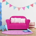 thumbnail image 5 of Plush Keet Childrens Sofa Hot Pink, with Pink accent pillows, 5 of 8