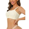 thumbnail image 4 of MODA NOVA Invisible Bandeau Bra, Juniors Strapless Buckle Lift Insert Lace Bralette Beige D 38, 4 of 6