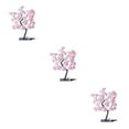 thumbnail image 1 of kurtrusly Rose Tree Lamp Lighted Colorful Artificial Flower Bonsai Lights Gift For Any Occasion Artificial Bonsai Tree Lights PVC pink black rod 3Set, 1 of 6