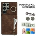 thumbnail image 2 of Nalacover for Samsung S20 Ultra, Wallet with RFID Credit Card Holder and Zipper Pocket,Drop Protection Flip Cover Ring Holder Kickstand with Double Magnetic Clasp for Samsung Galaxy S20 Ultra, Brown, 2 of 10