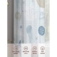 thumbnail image 6 of Ocean Striped Sheer Curtains 72 Inch Long 2 Panels, Light Blue Starfish Shell Jellyfish Coral Light Filtering Rod Pocket Curtains, Sheer Voile Drapes for Living Room Bedroom, 52"x72", 6 of 8