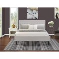 thumbnail image 2 of East West Furniture FN08K-1GA0C 2-Piece Platform King Bedroom Set with 1 Bed and a Wire Brushed Butter Cream End Table - Mist Beige Linen Fabric Bed, 2 of 8