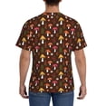 thumbnail image 3 of Bixox Men's Woodland Mushroom with Flowers and Berries Printed Short Sleeve Skinny Athletic T-Shirt, 3 of 6