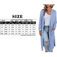 thumbnail image 6 of Womens Long Sleeve Open Front Cardigan Sweaters Lightweight Casual Knit Sweater Coats Long Cardigan, 6 of 6