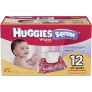 HUGGIES - Supreme Travel Wipes, 12-Pack, 672 count