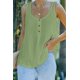 thumbnail image 2 of ABPHQTO Camiseta sin mangas texturizada con botones verdes para mujer, 2 of 5