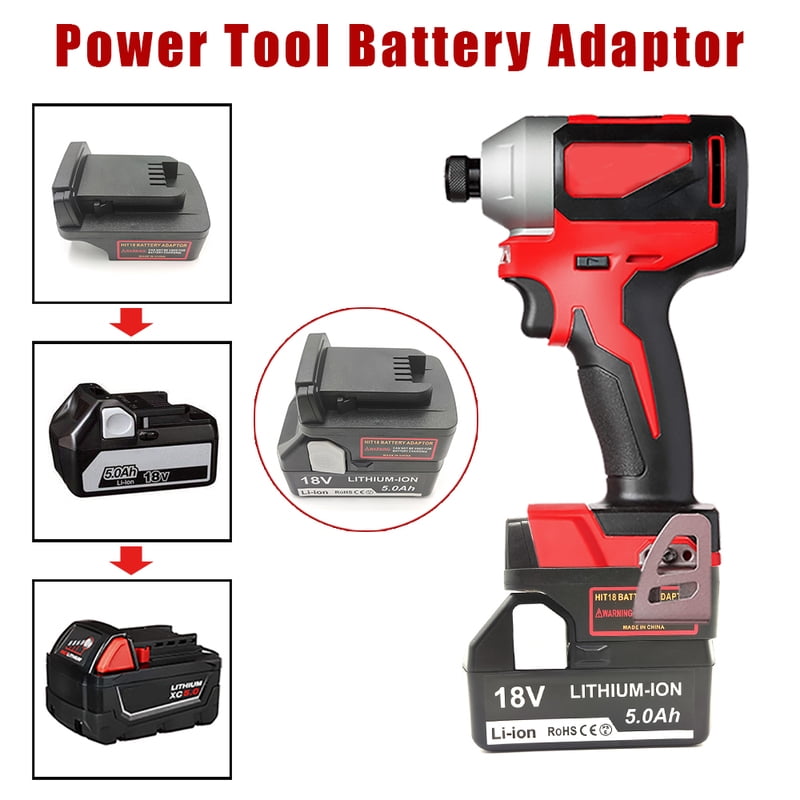 For Hi*ta*chi&Hi*ko*ki 18V Lithium Batteries for Mil*wau*kee 18V Battery Power Tools Battery Adapter Converter