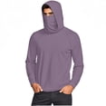 thumbnail image 5 of YUGYXL Unisex Rash Guard Swim Shirt Long Sleeve UPF 50+ UV Sun Protection Compression Hoodies with Mask Outdoors Fishing Tops XXXXXL Purple, 5 of 9