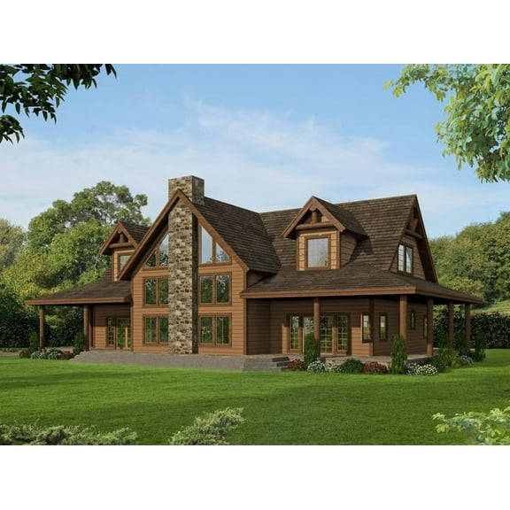 001-3657: Country Mountain 3 Bed, 3 Bath Luxury Home Plan, 3967 Sq Ft: Full Blueprints with License to Build by Home Plan Marketplace - Lesuto