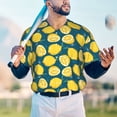 thumbnail image 4 of Fotbe Lemon Baseball Jersey Shirt for Men and Women, Casual Short Sleeves Button Down T-Shirt-Large, 4 of 9