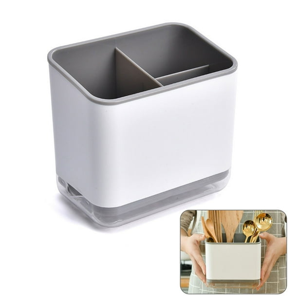 Utensil Holder,Flatware Storage Organizer With 3 Compartment and ...