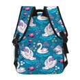 thumbnail image 4 of Easygdp Swan On The Pond Mochila Ergonómica Versátil para Laptop - Múltiples Bolsillos, Correas Ajustables, Unisex para Escuela, Viajes y Actividades al Aire Libre-One Size, 4 of 5