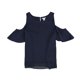 thumbnail image 1 of Blusa de punto con dobladillo de gasa Bar III azul XXL, 1 of 2