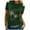 Green, variant on Ichuanyi Womens Tops Women Casual Letter Printing Short Sleeves O-Neck Loose T-Shirt Blouse Tops