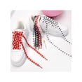 thumbnail image 5 of INSPIRE CHIC Heart Printed Colored Shoelaces Flat Shoe Laces Strings for Sneakers Athletic Sport Boots 1 Pair White-Black Heart 100cm/39.4", 5 of 5