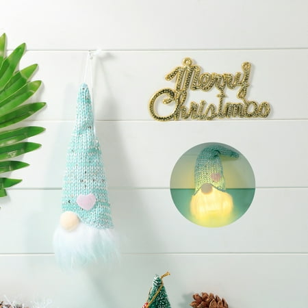 

Huiniadese Christmas Ornaments Forest Old Man With Lamp Pendant Faceless Doll Luminous Pendant Decoration Toy