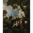 thumbnail image 2 of Joseph Parrocel 20x23 Gold Ornate Framed and Double Matted Museum Art Print Titled - The Sermon of St John the Baptist, 2 of 4
